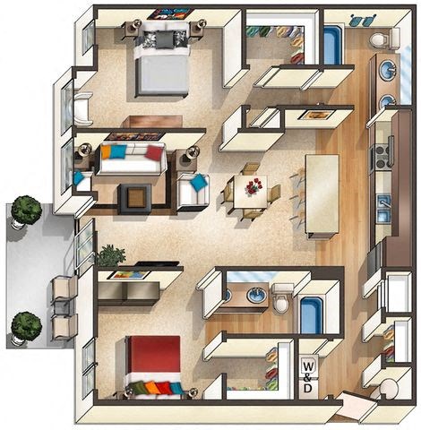 Cortland Floor Plan at Arbour Commons, Westminster, 80023