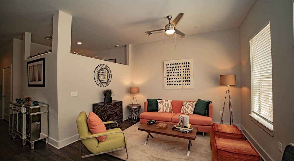 Living Room Interior at The Collective NoDa, Charlotte, 28205