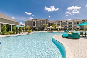 Relaxing Pool at Cue Luxury Apartments, Cypress, 77433