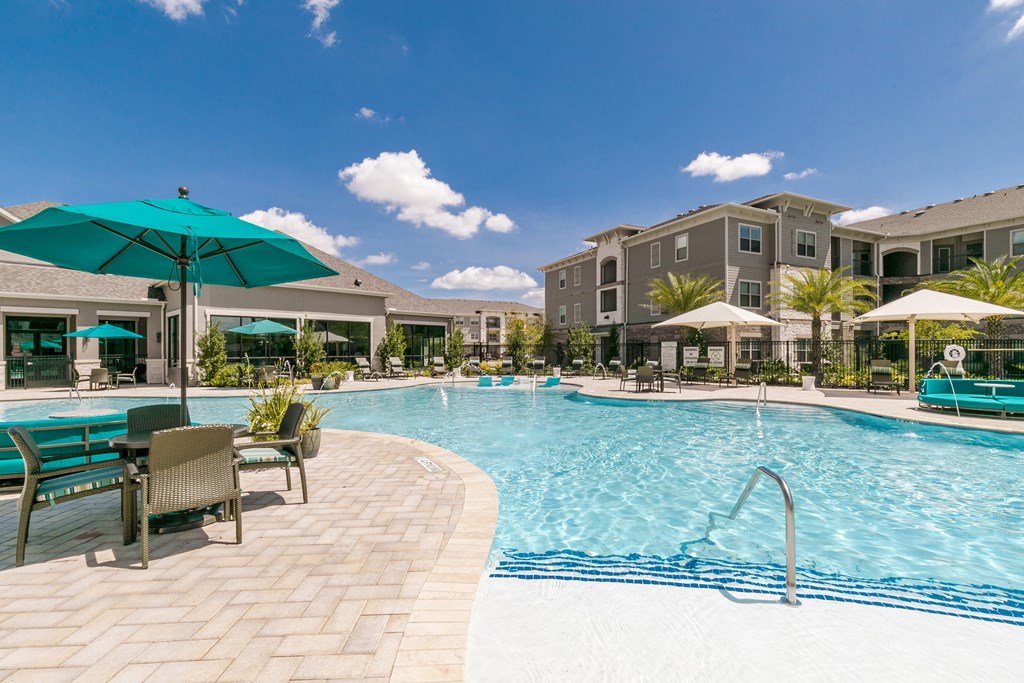 Crystal Clear Swimming Pool at Cue Luxury Apartments, Cypress, 77433