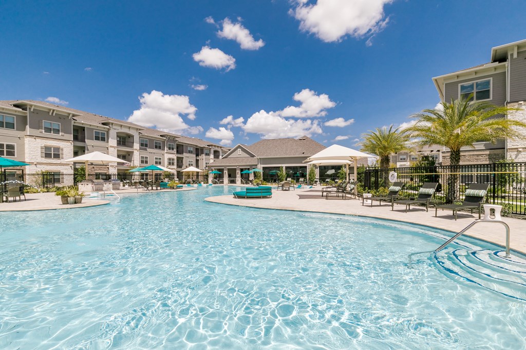 Sparkling Pool at Cue Luxury Apartments, Texas