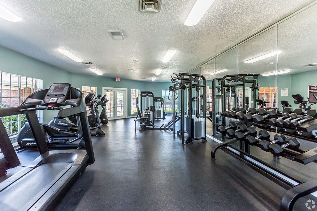 the gym at the apartments for rent
