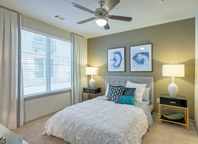 Bedroom With Ceiling Fan at The Maywood, Oklahoma, 73104