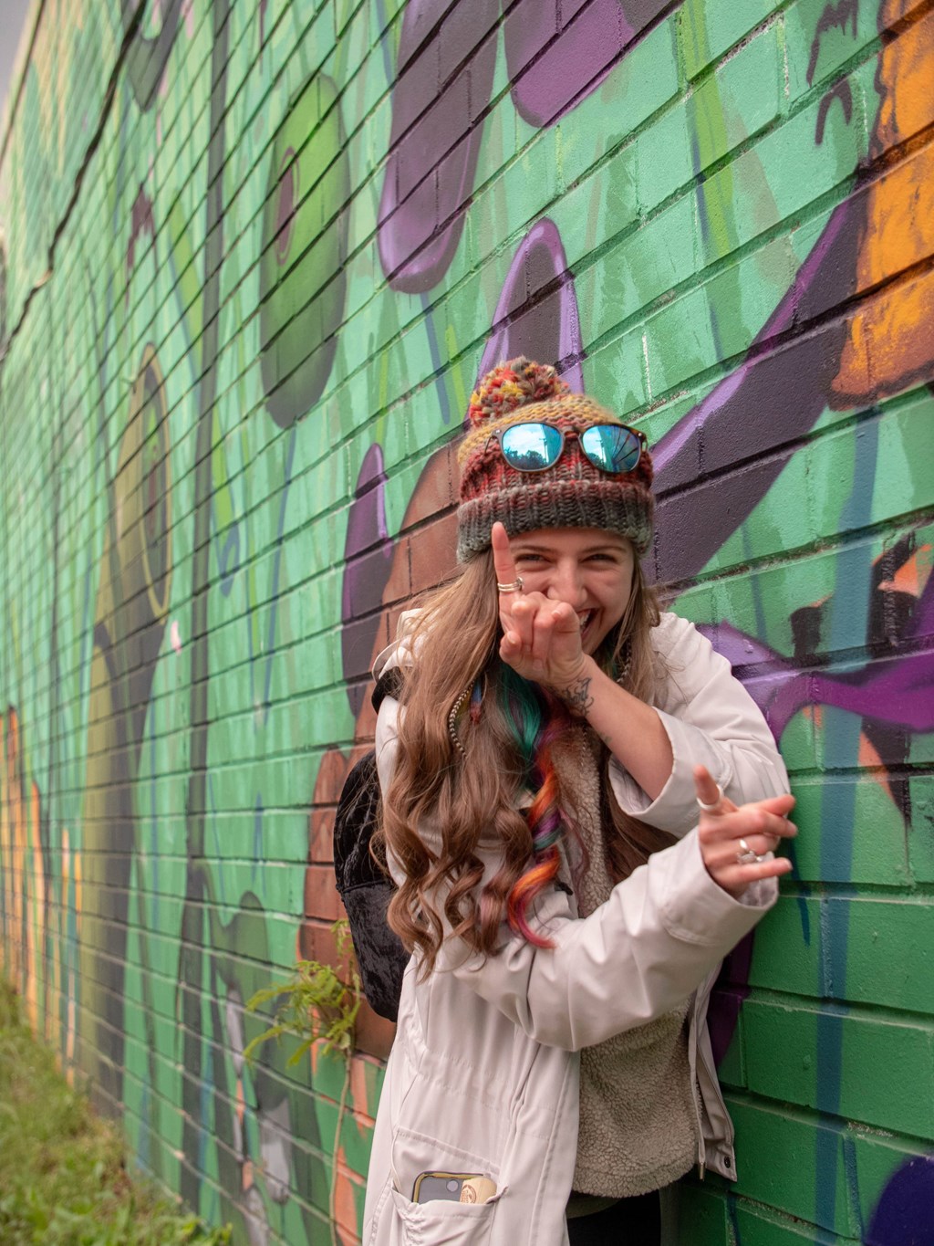 Girl Posing at The Collective NoDa, Charlotte, North Carolina