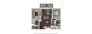 The Brooks Floor Plan at The Maywood, Oklahoma City, OK