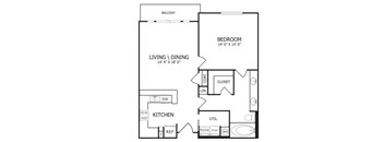 The Jagger Floor Plan at The Maywood, Oklahoma City, OK