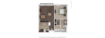 The Lennon Floor Plan at The Maywood, Oklahoma, 73104