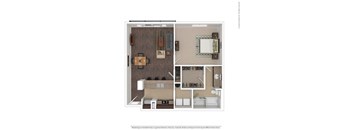The Marley Floor Plan at The Maywood, Oklahoma City, OK, 73104
