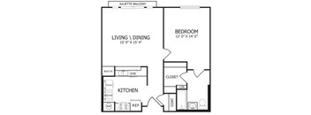 The Morrison Floor Plan at The Maywood, Oklahoma City, Oklahoma