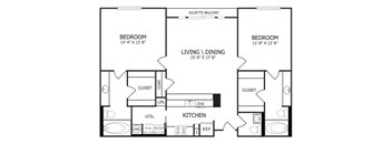 The Springstein Floor Plan at The Maywood, Oklahoma, 73104