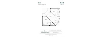 B3 Floor Plan at The Collective NoDa, North Carolina