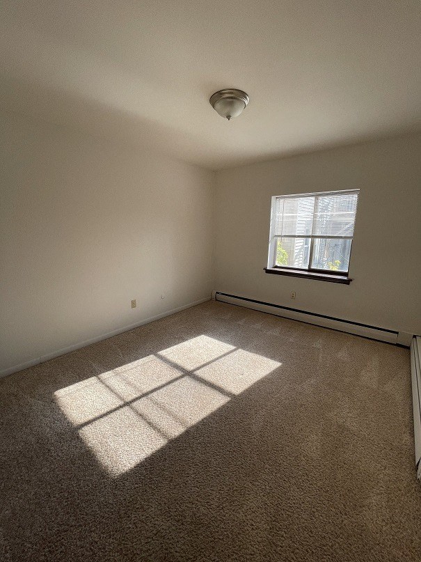 an empty room with a window