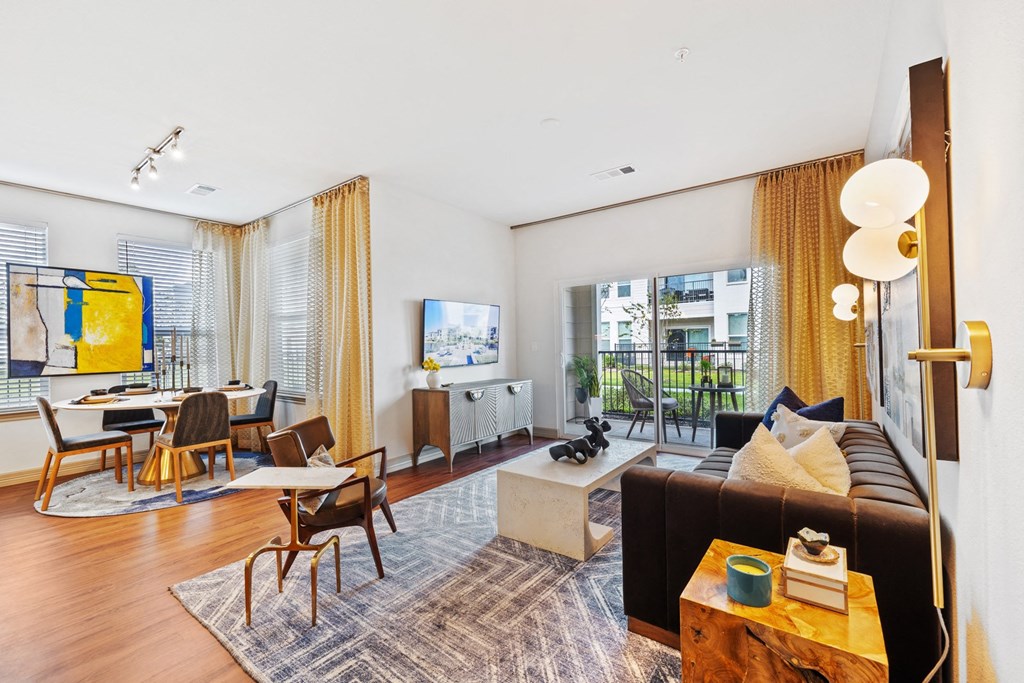 Apartment living and dining area