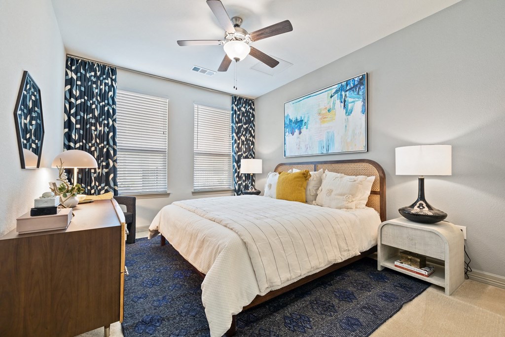Bedroom with ceiling fan