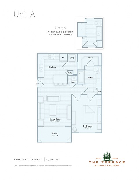 Unit A apartment floor plan