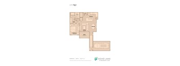 A floor plan of a unit at Echo Lake at Springwoods Village.