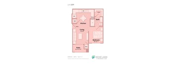 A floor plan of a unit at Echo Lake at Springwoods Village.