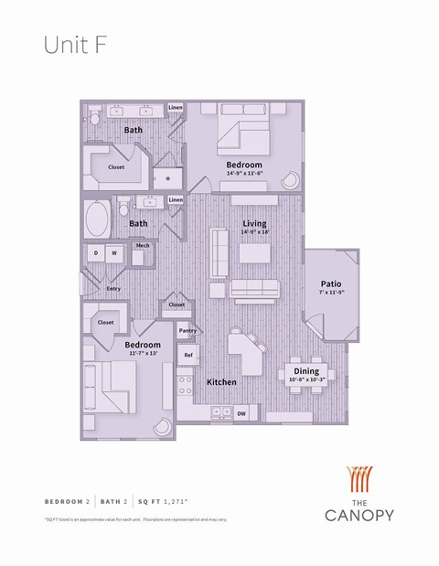 2 Bedroom apartment with patio