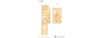 A floor plan for a townhome at Echo Lake Springwoods Village.