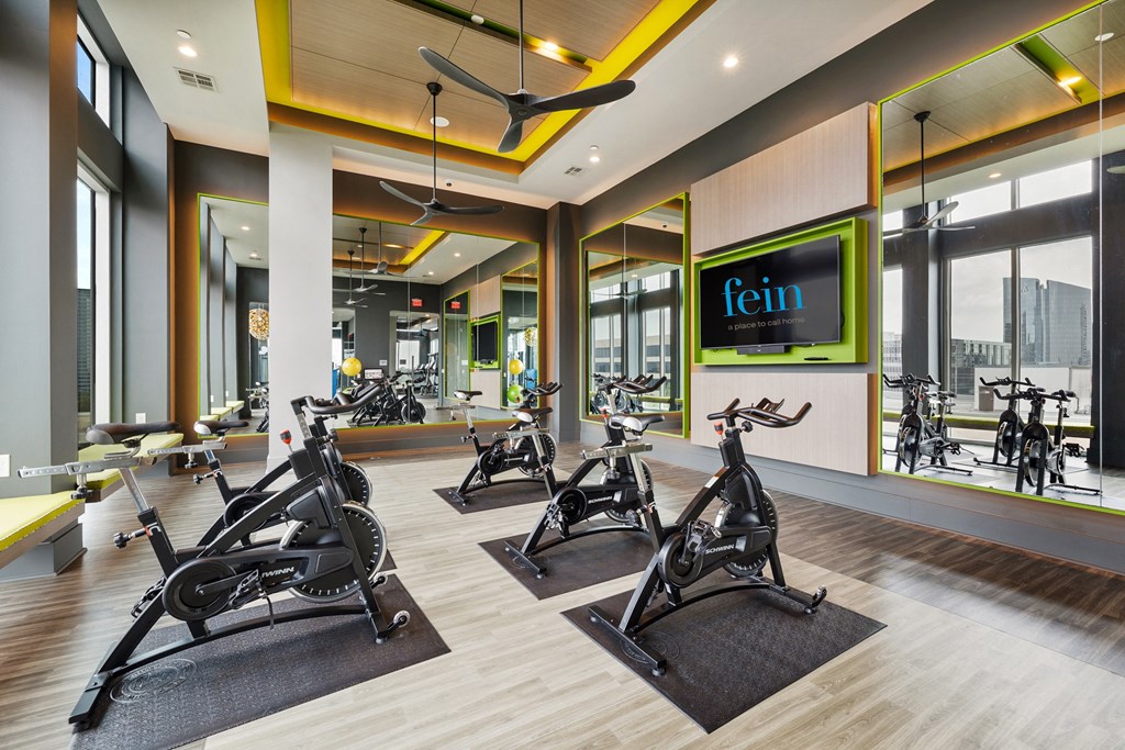 Yoga studio and spin room