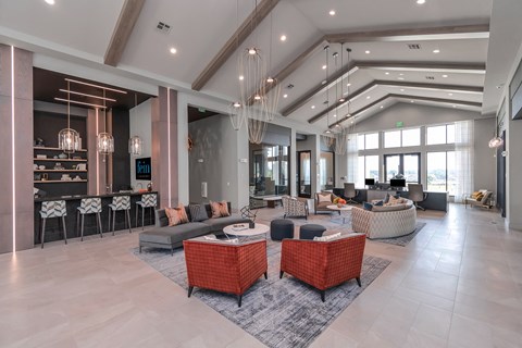 Part of the large resident social room