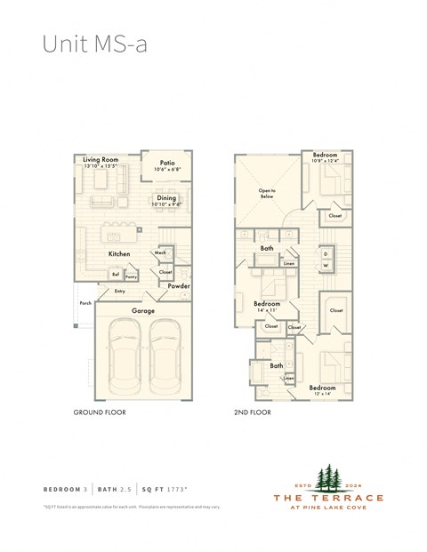 MSA 3-bedroom townhome with attached 2-car garage 