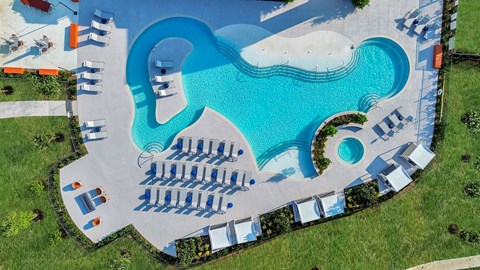 Resort style swimming pool