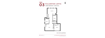 Fullerton Lofts Two Bedroom Floor Plan