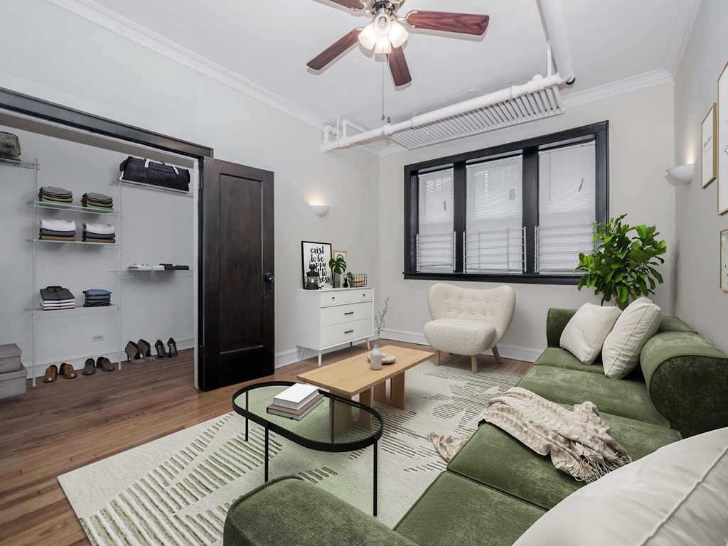 Berteau Manor - One Bedroom Living Room