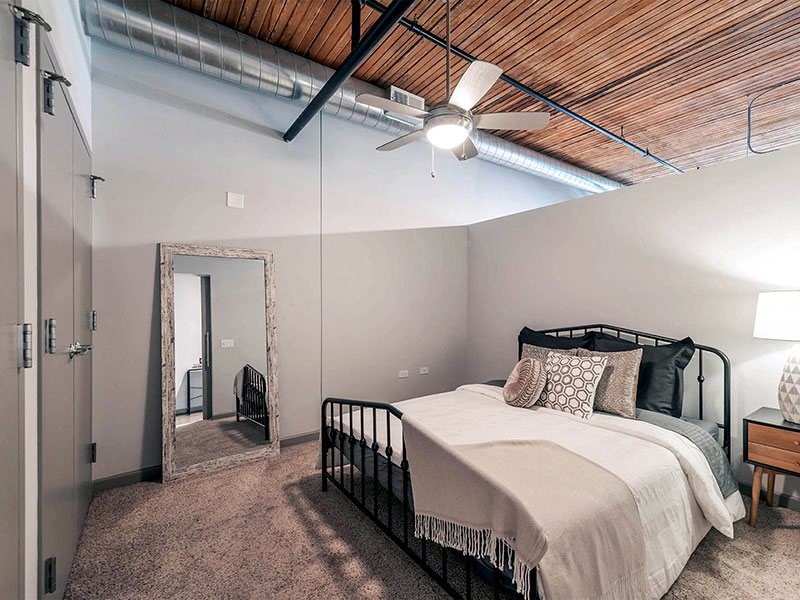 Lofts at River East Bedroom Model