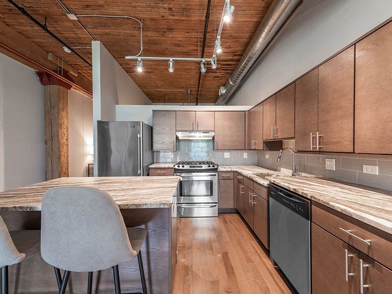 Lofts at River East Kitchen Model