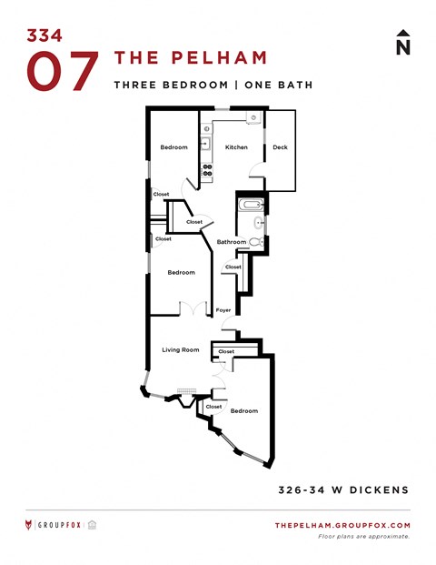 The Pelham Three Bedroom Floor Plan