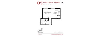Clarendon Shores - Studio Floorplan