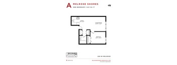 Melrose Shores - One Bedroom Floorplan A
