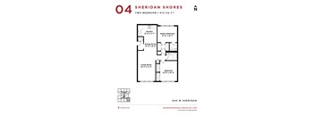 Sheridan Shores - Two Bedroom Floorplan