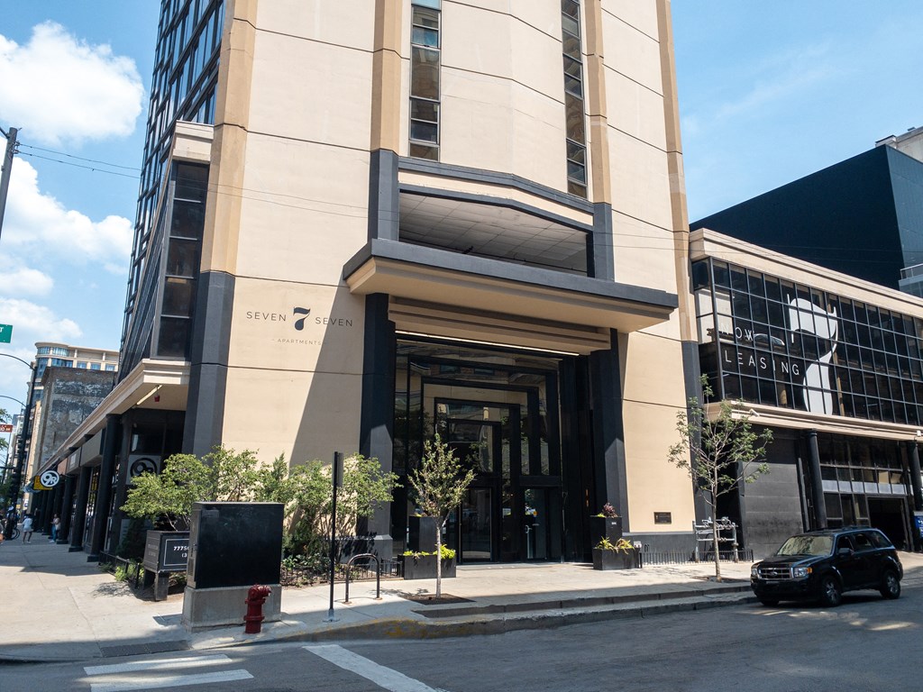 a view of the front of the building from the street