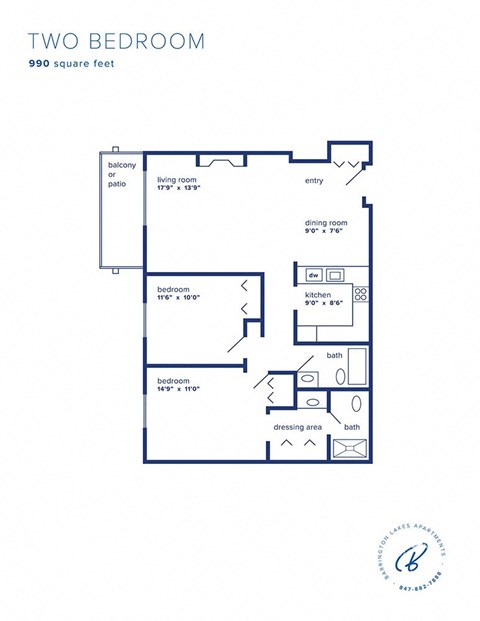 Barrington Lakes Apartments - Two Bedroom