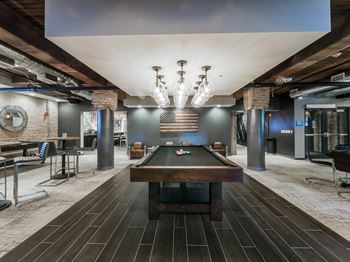 Gaming Room with pool table