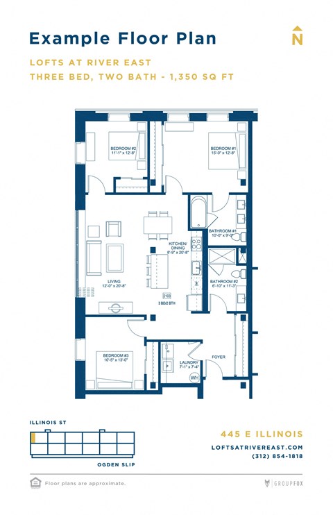 the floor plan of lofts at river east