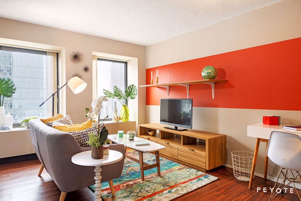 Axis Apartments Living Room Model Unit