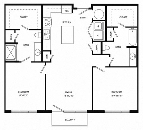 a schematic drawing of a floor plan of a house