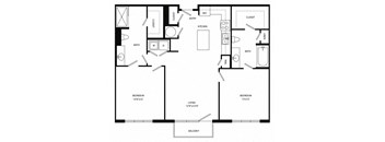 a floor plan of a house with a bedroom and a living room