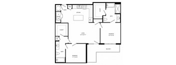a schematic drawing of a floor plan of a house
