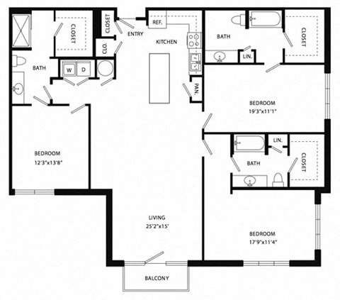 a floor plan of a house with a bedroom and a living room