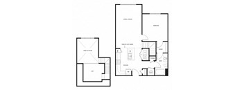 a schematic diagram of the upper and lower floors of a house