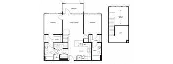 a floor plan of a house with three different floors