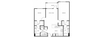 a 4wd floor plan  1 bedroom