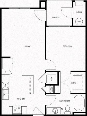 A1 Floor Plan at Altitude 970, Missouri, 64151