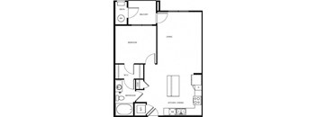 A2 Floor Plan at Altitude 970, Kansas City, Missouri