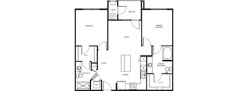 B1 Floor Plan at Altitude 970, Missouri, 64151